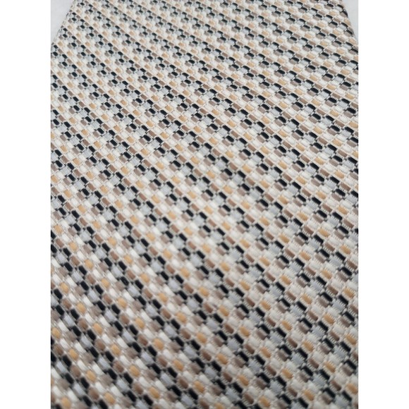 Studio Milan Men's Luxury Tie 100% Silk Handmade Gold Multicolored Classic EUC - Picture 9 of 14